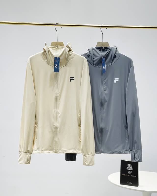 Cooling with ice! Fila 2025 summer new men's ice silk sunscreen skin coat, same