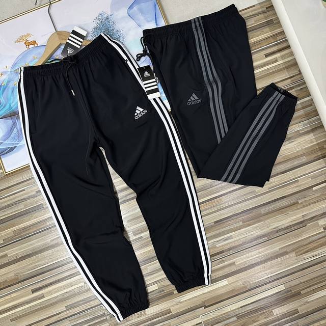 10,000-needle embroidery three-bar! Summer Adidas three-bar couple models unisex