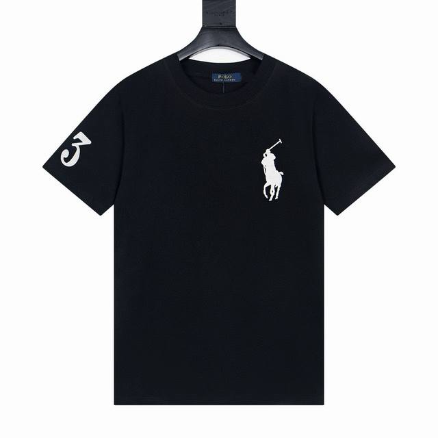 Polo Ralph Lauren Big Pony Polo T-shirt short sleeves with logo embroidery black
