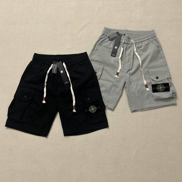 new workwear five-point loose shorts real photos! Stone Island Stone Island work