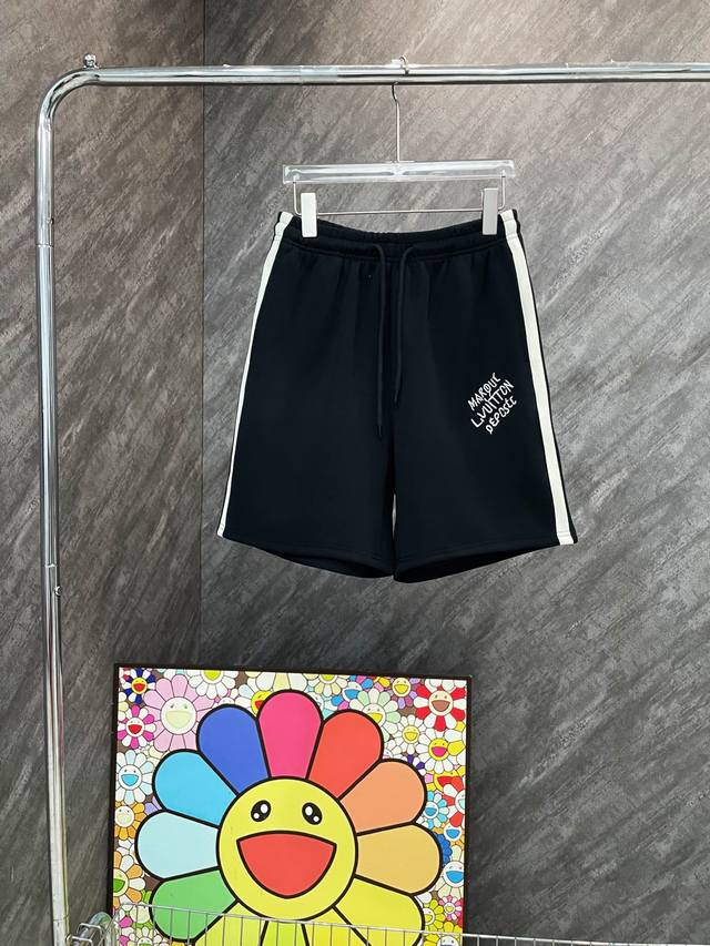 Lv embroidered letter ribbon label shorts Louisvuitton official website Zp synch