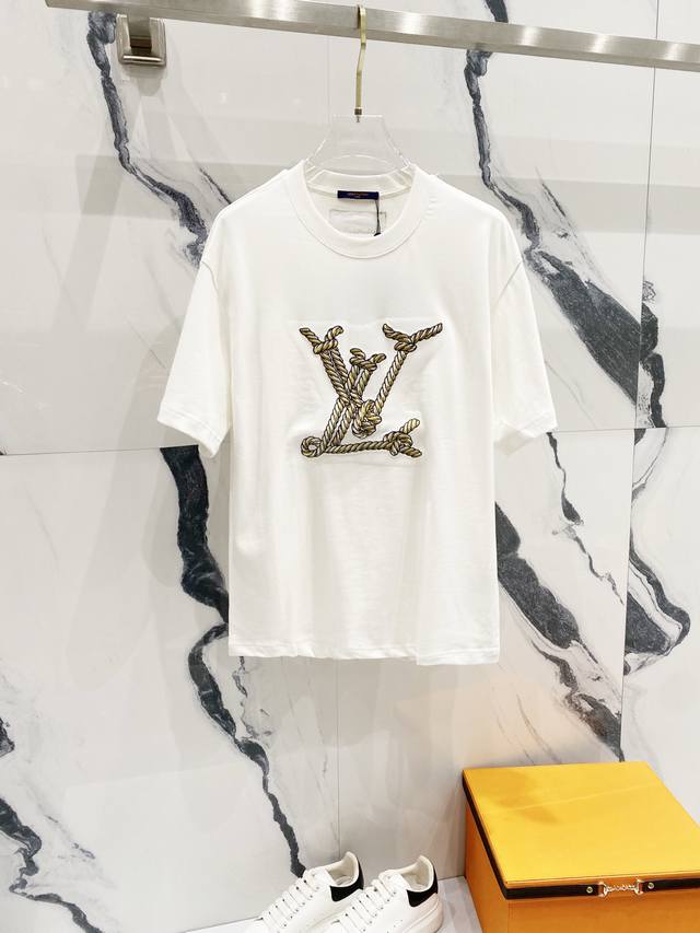 Top-level highest version Lv Louis Vuitton 1V Classic heavy embroidery rope patt