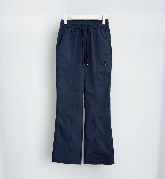 2025 new Prada flared scimitar pants, casual pants for men and women, quick-dryi