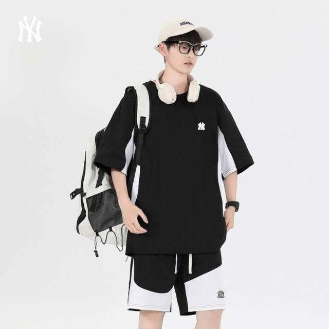 Mlb Ny Yankees two-piece suit American loose versatile solid color embroidery tr