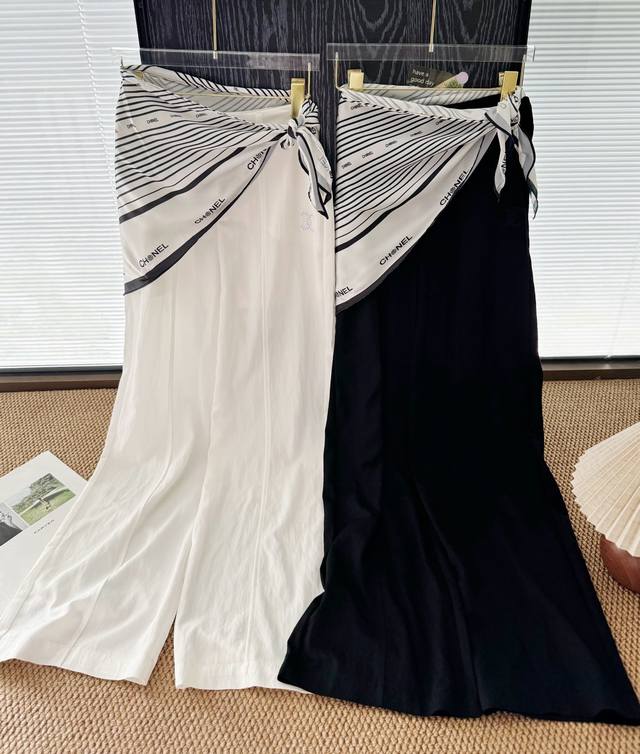 Product name: Chane* new embroidered linen scarf wide-leg casual pants Size: SML