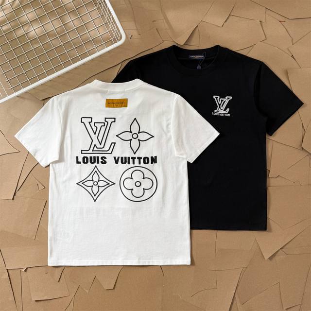 Lv multi-standard embroidery round neck short sleeves 29 Louisvuitton official w
