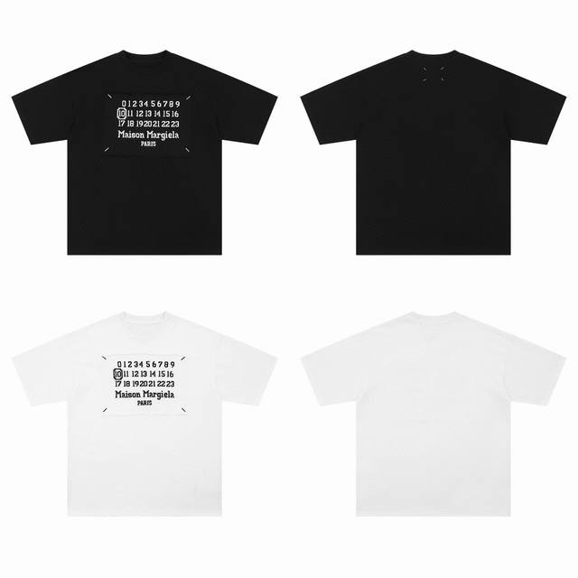 Maison Margiela Mm6 summer patchwork patchwork embroidered letter short-sleeved