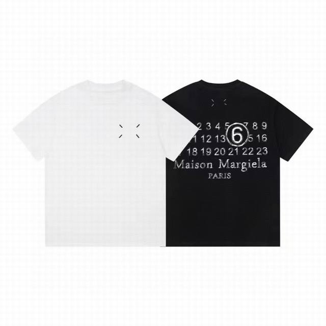 Maison Margiela Mm6 summer distressed letter short-sleeved T-shirt for men and w