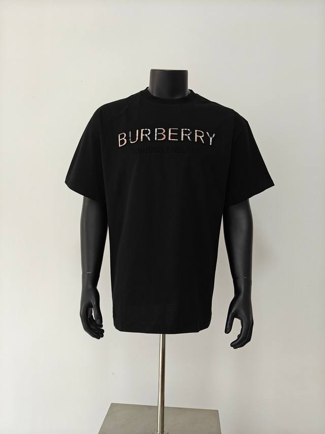 Burberry embossed letter logo classic exquisite upgraded short-sleeved T-shirt I