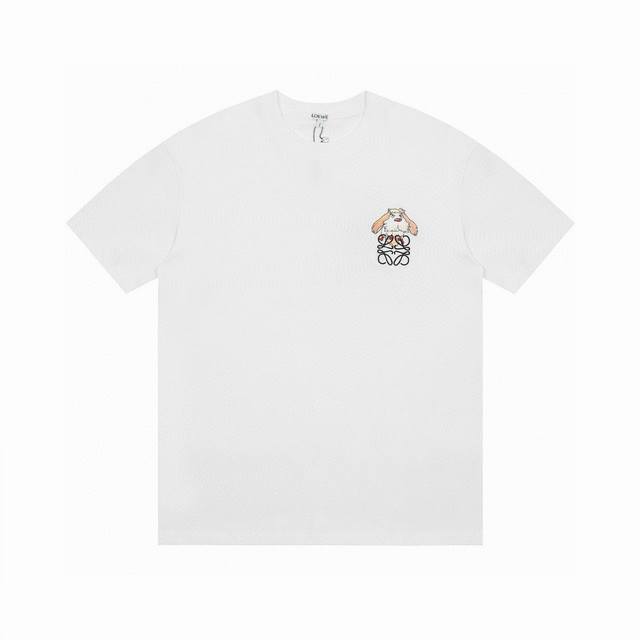 Top OEM quality Loewe 25 Ss Yin Yin dog embroidered short-sleeved T-shirt - The