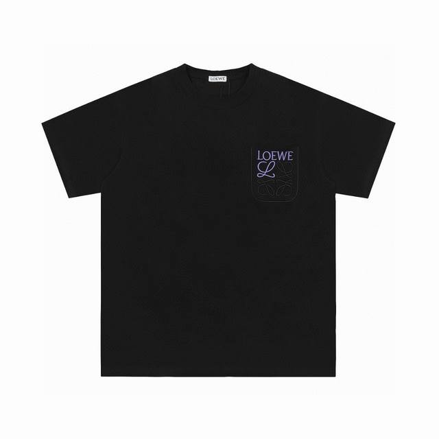 Top OEM quality Loewe 25Ss classic chest pocket embroidered T-shirt short sleeve