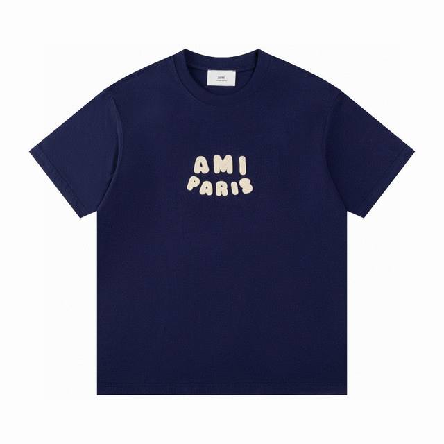 Market first quality Ami Amy 2025Ss summer new style micro-label short-sleeved T