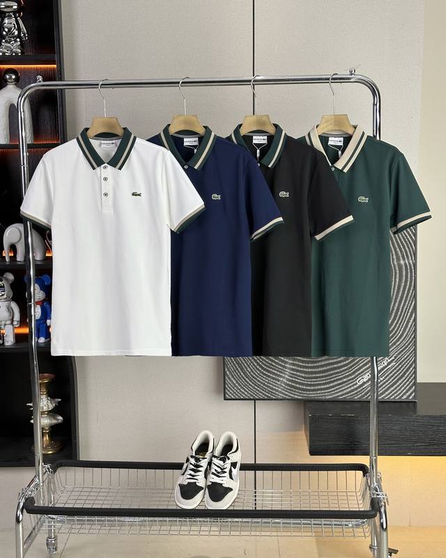 Crocodile 25Ss new summer model with simple small logo on the chest and lapel Po