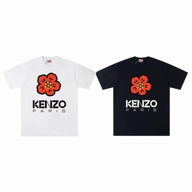 Kenzo Takada Kenzo classic cartoon Begonia Logo printed casual couple short-slee