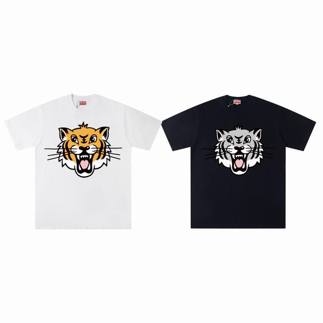 Kenzo 25Ss Happy Tiger Printed Casual Couple Short Sleeve T-shirt - Top Quality