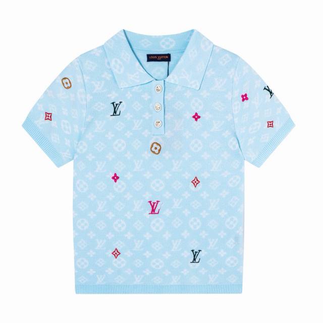 Louis Vuitton Lv 25Ss spring new dark jacquard knitted embroidery logo women's k