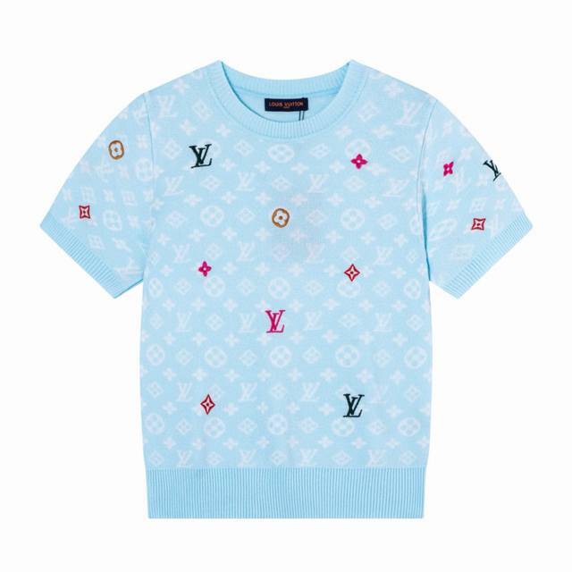 Louis Vuitton Lv 25Ss spring new dark jacquard knitted embroidery logo women's r