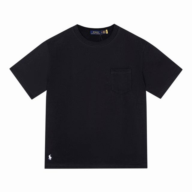 Ralph Lauren 25Ss new pocket and hem pony embroidered couple round neck short-sl