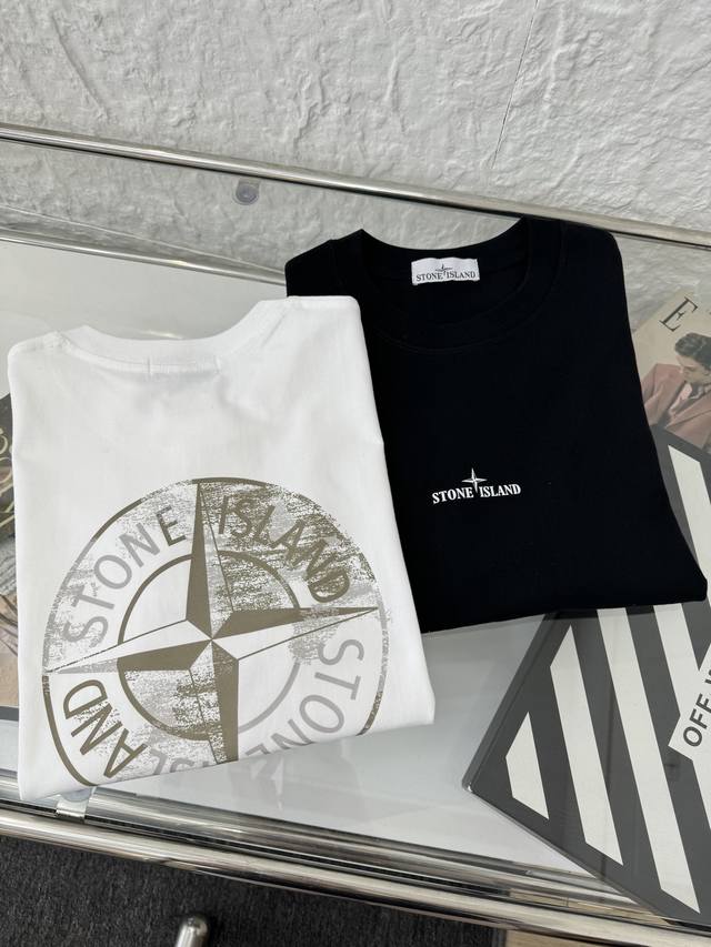 Stone Island's new summer short-sleeved T-shirt with a graffiti logo on the back
