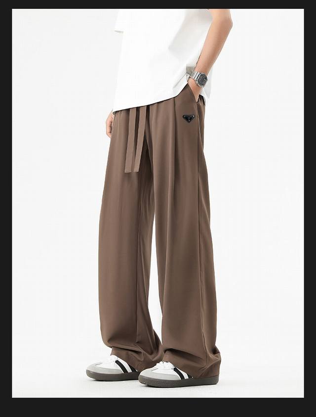 for Prada 25Ss high quality new four-color thin trousers hardware version + spec