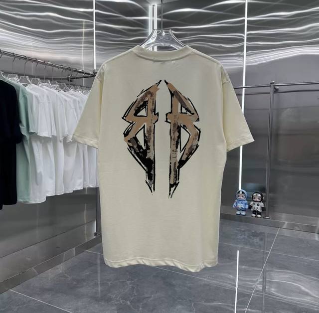 Balenciaga retro couple print short-sleeved T-shirt with dropped shoulders Heavy