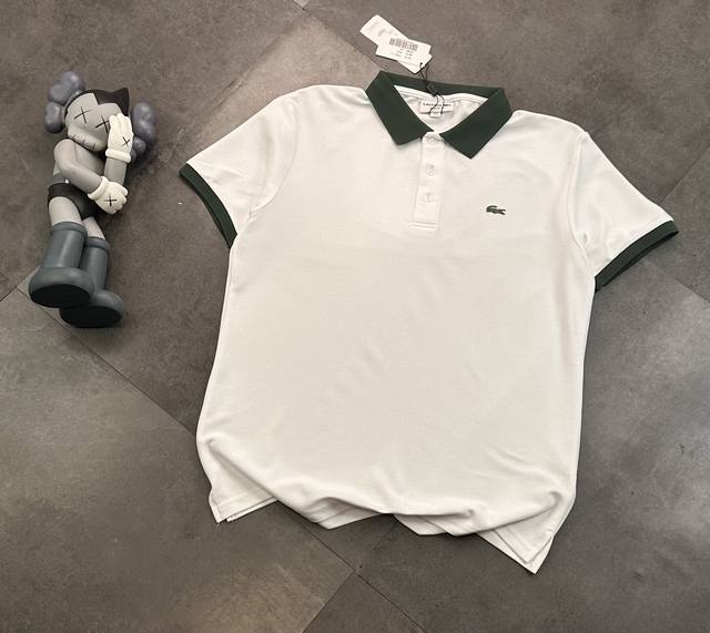 Trendy brand Lacoste crocodile embroidered Polo shirt couple style short-sleeved