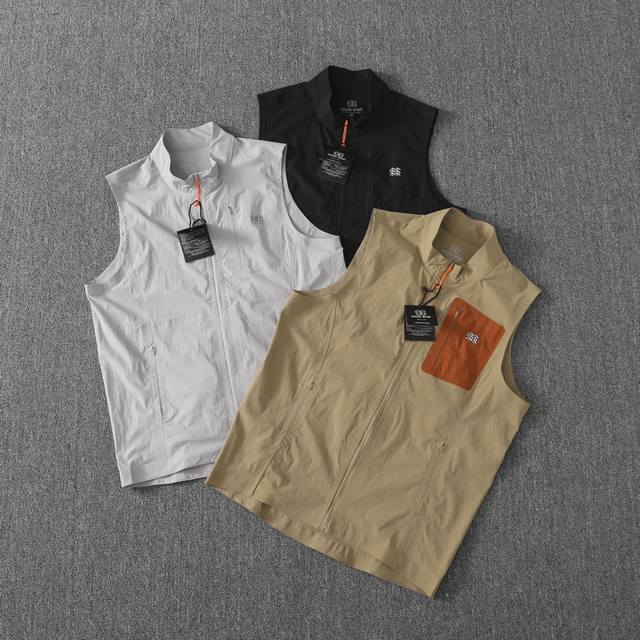 for Kolon Sport 25th summer sun protection stand collar vest, nylon-spandex fabr