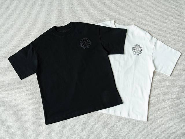 Top Tee Chrome Hearts S S25 Pearl Compass Horseshoe Logo Round Neck Short Sleeve