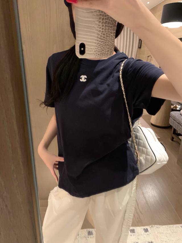 New arrival Chane* Chanel second-hand custom embroidered logo double C logo shor