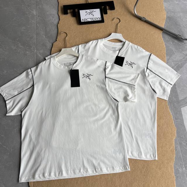 Arc'teryx 25Ss open stitching three-needle five-thread craft back mesh bird prin