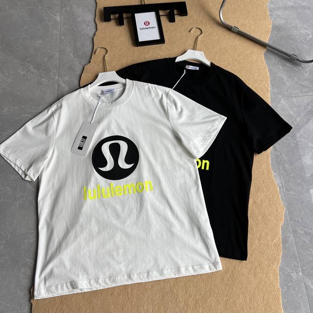 Lululemon two-color 25Ss spring and summer new letter color matching pattern sil