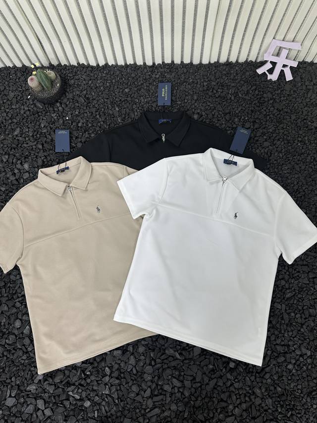 Ralph Lauren Ralph Lauren Men's and Women's Fashion Classic Zipper Short Sleeve