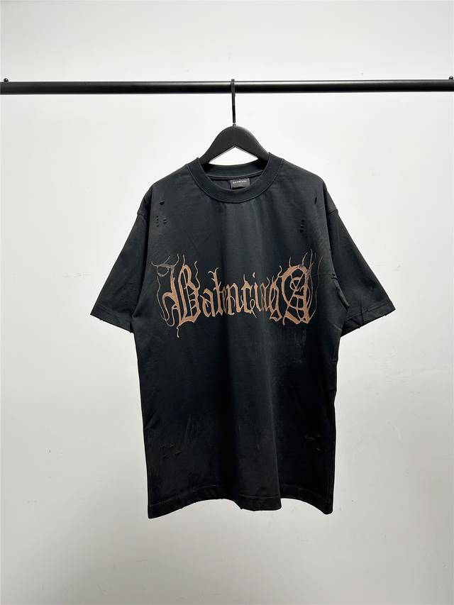 High version, very good quality! Balenciaga unisex lightning pattern letter shor