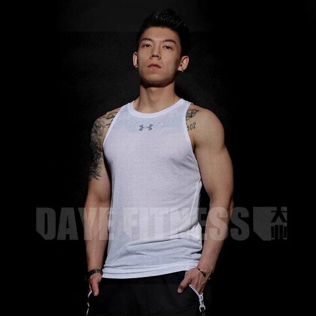 New Ua Under Armour Johnson style men's sweat-wicking quick-drying mesh sleevele