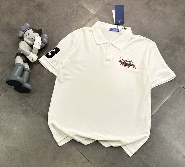 Fashion brand Ralph Lauren embroidery craft Polo shirt couple style short-sleeve