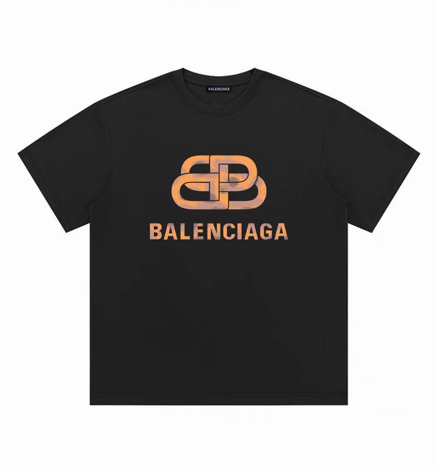 Balenciaga retro camouflage large lock round neck short-sleeved half-sleeved T-s