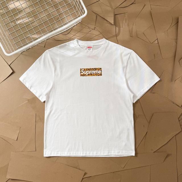 Supreme Leopard Print Shanghai Limited Edition Round Neck Short Sleeve T-shirt 2