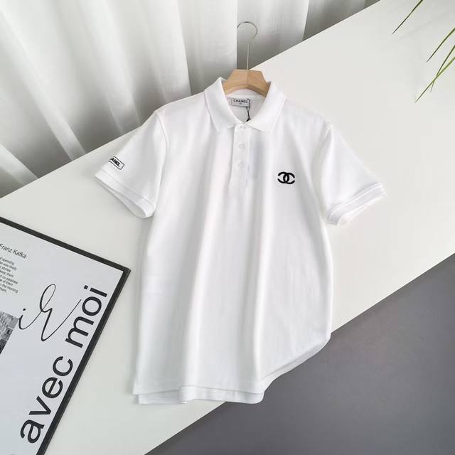 Chanel summer new small logo embroidered logo couple casual Polo shirt short-sle
