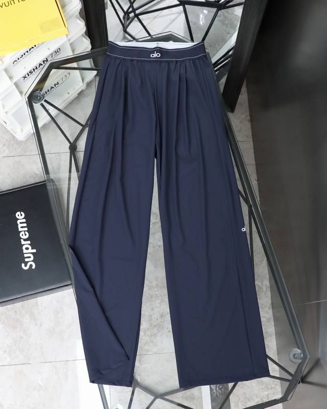 for Alo Yoga Suit Up Trouser Women's 25 Summer Quick-drying Woven Waistband Wide