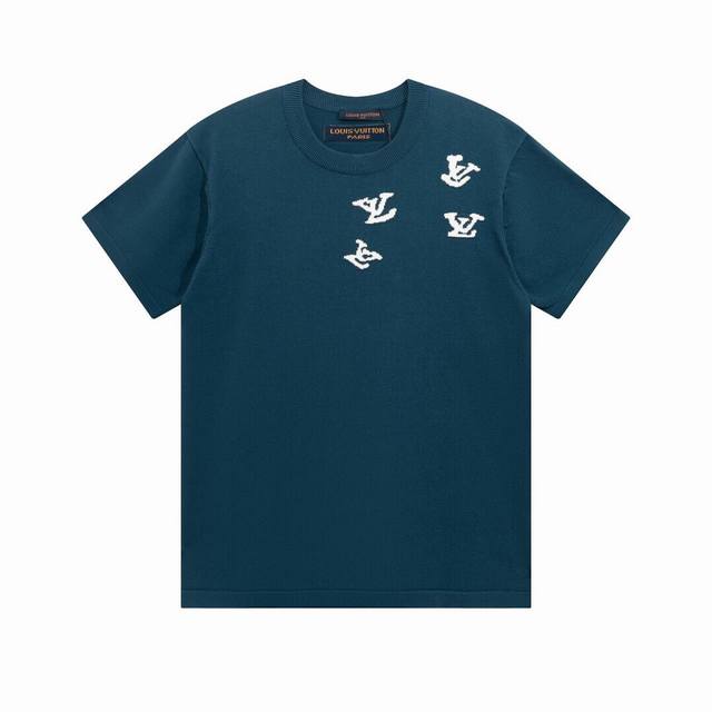 Louis Vuitton 24Ss new spring and summer jazz music jacquard knitted round neck