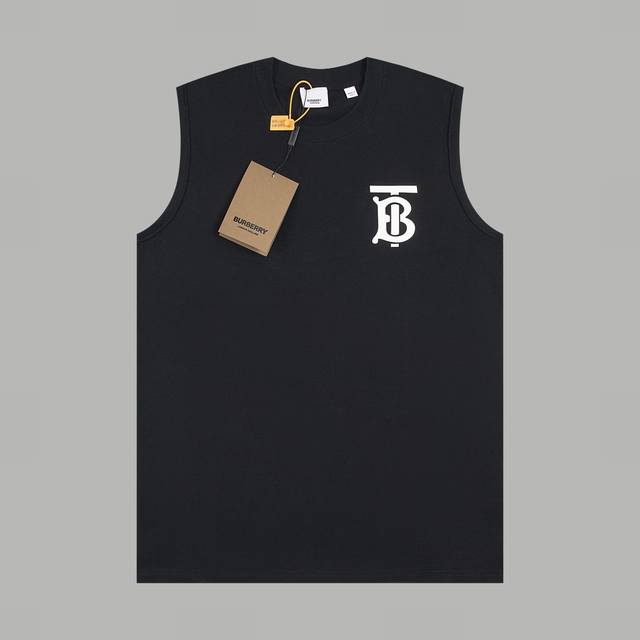 Bbr Burberry classic Logo embossed printed vest Fabric: 240g double yarn high-de