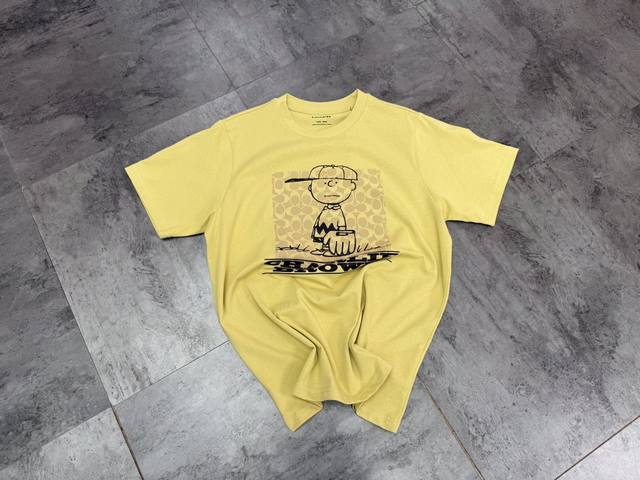 New in stock Coach counter 25 latest Snoopy joint old flower style short sleeve,