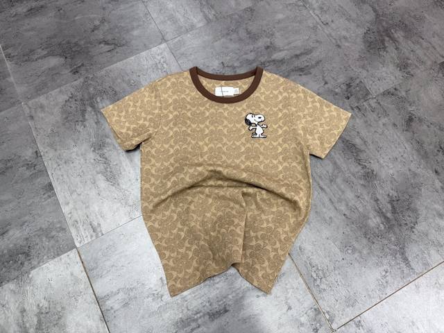 25 The latest couple style monogram Snoopy three-dimensional embroidered short s
