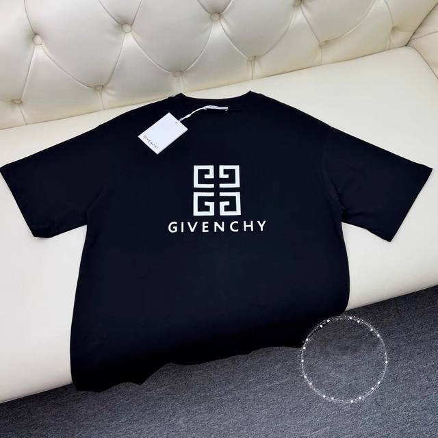 for Givenchy Ss new large logo couple casual short-sleeved T-shirt Internet cele