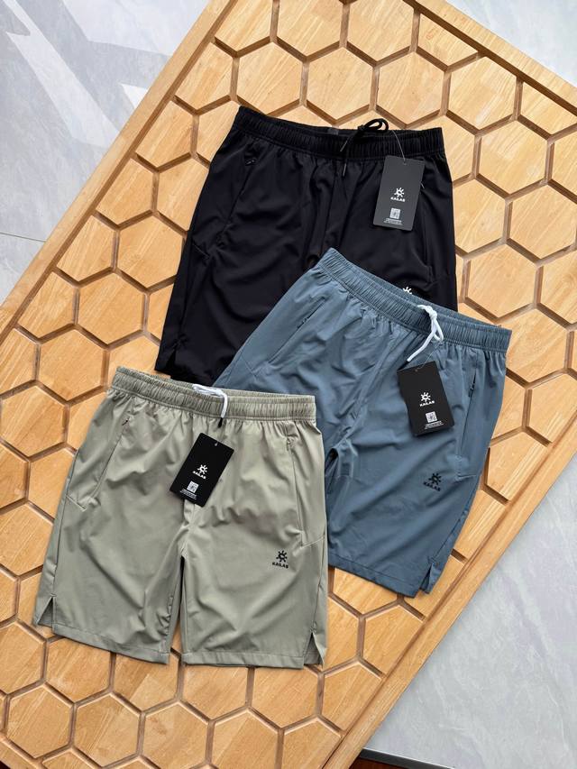 Kaleshi shorts men's sports fitness casual shorts, elastic drawstring pants outd