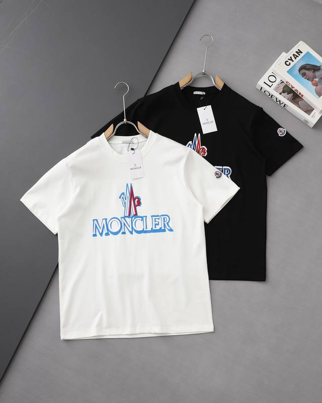 High quality Moncler new T-shirt with digital direct injection of letters embroi