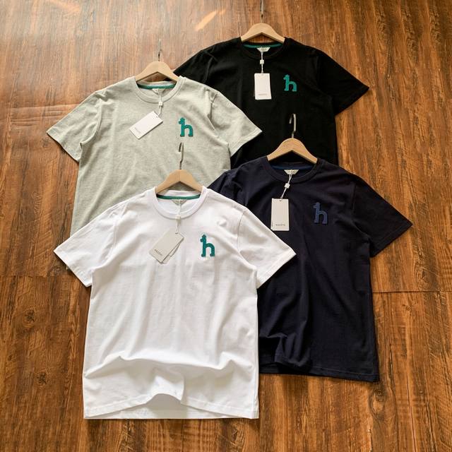 Cotton Hazzys 2025 Summer New Large Logo Casual Loose Cotton Short Sleeve T-shir