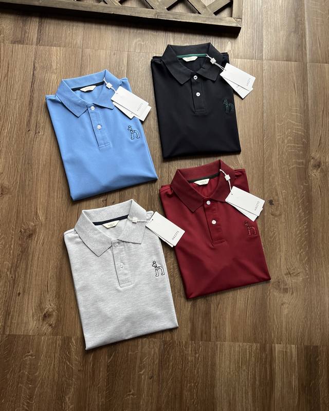 Hazzys Summer Business Casual Antibacterial Polo Short Sleeve Cool T-shirt for M