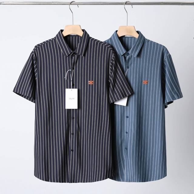 Celine 25Ss new summer seamless silk short-sleeved shirt! High-end custom import