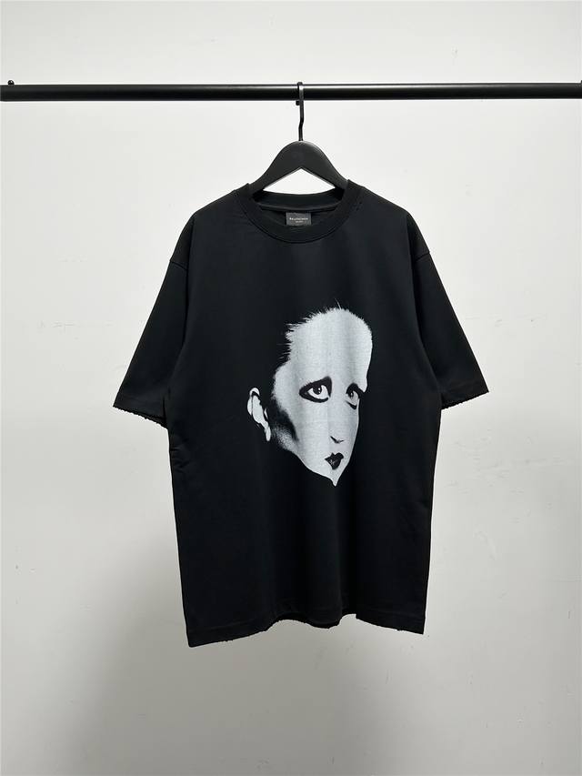 High version, very good quality! Balenciaga unisex portrait short-sleeved T-shir